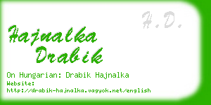 hajnalka drabik business card